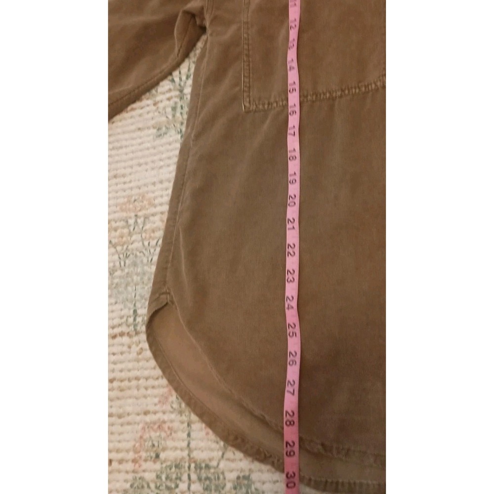 Free People We The Free Baby Cord Buttondown Shirt Warm Tobacco Brown Size M - Picture 13 of 14